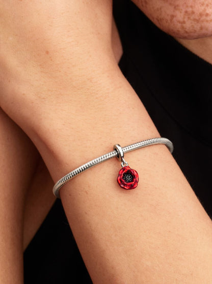 Red Flower Charm