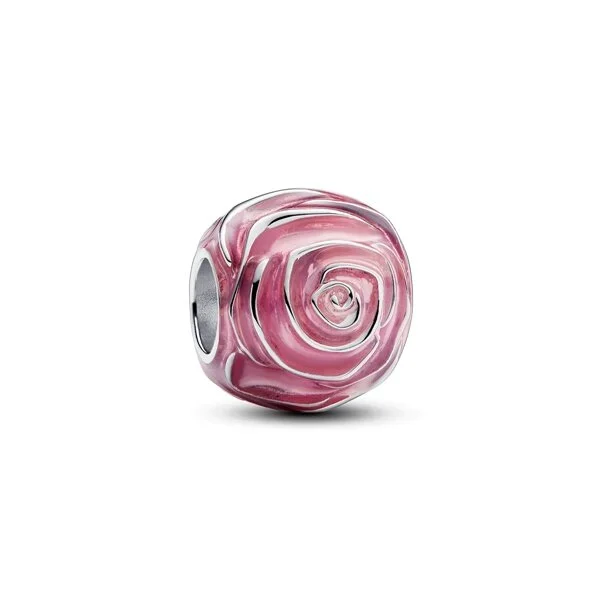 Pink-Red Rose in Bloom Charm