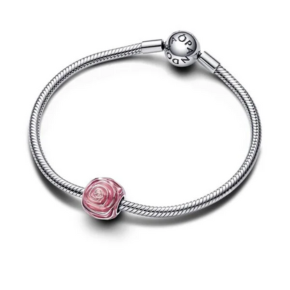 Pink-Red Rose in Bloom Charm